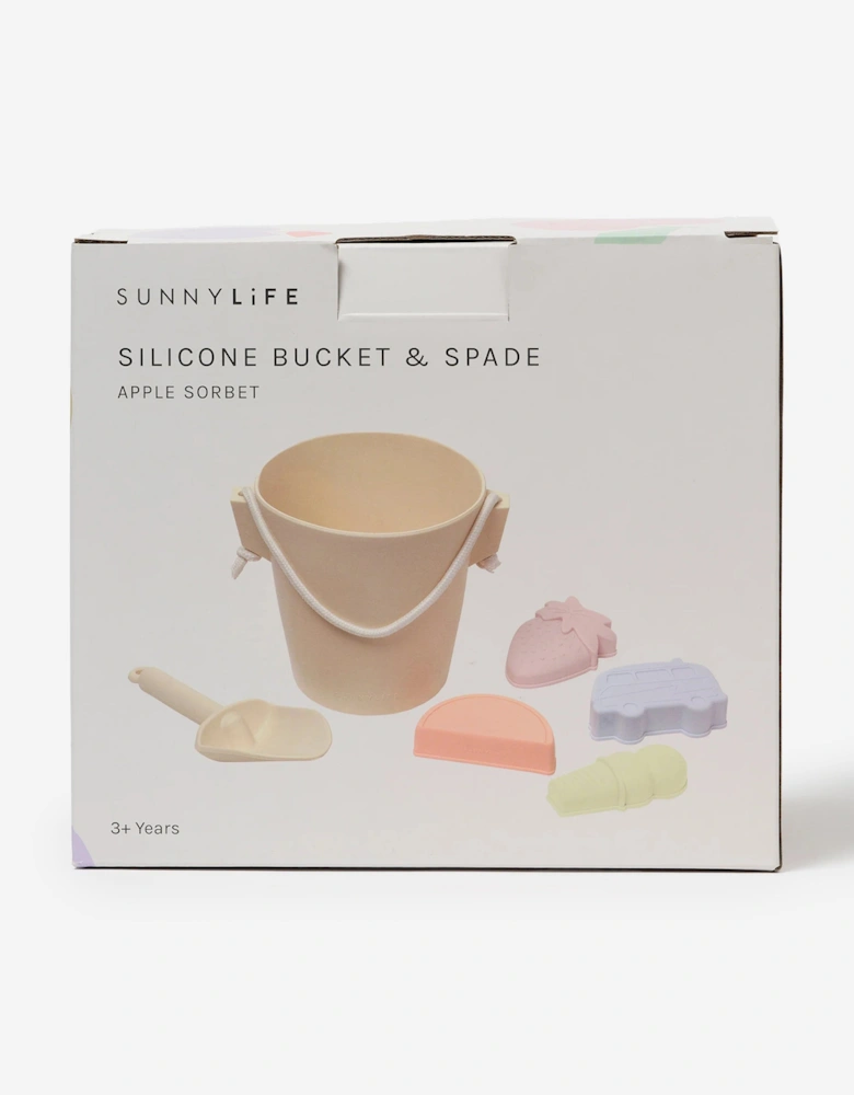 Kids Silicone Bucket & Spade Set Apple Sorbet in Multicolour (19.1cm)