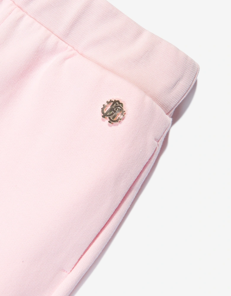 Girls Flower Joggers in Pink