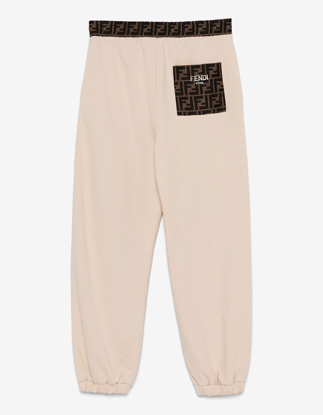 Kid FF Logo Joggers in Beige