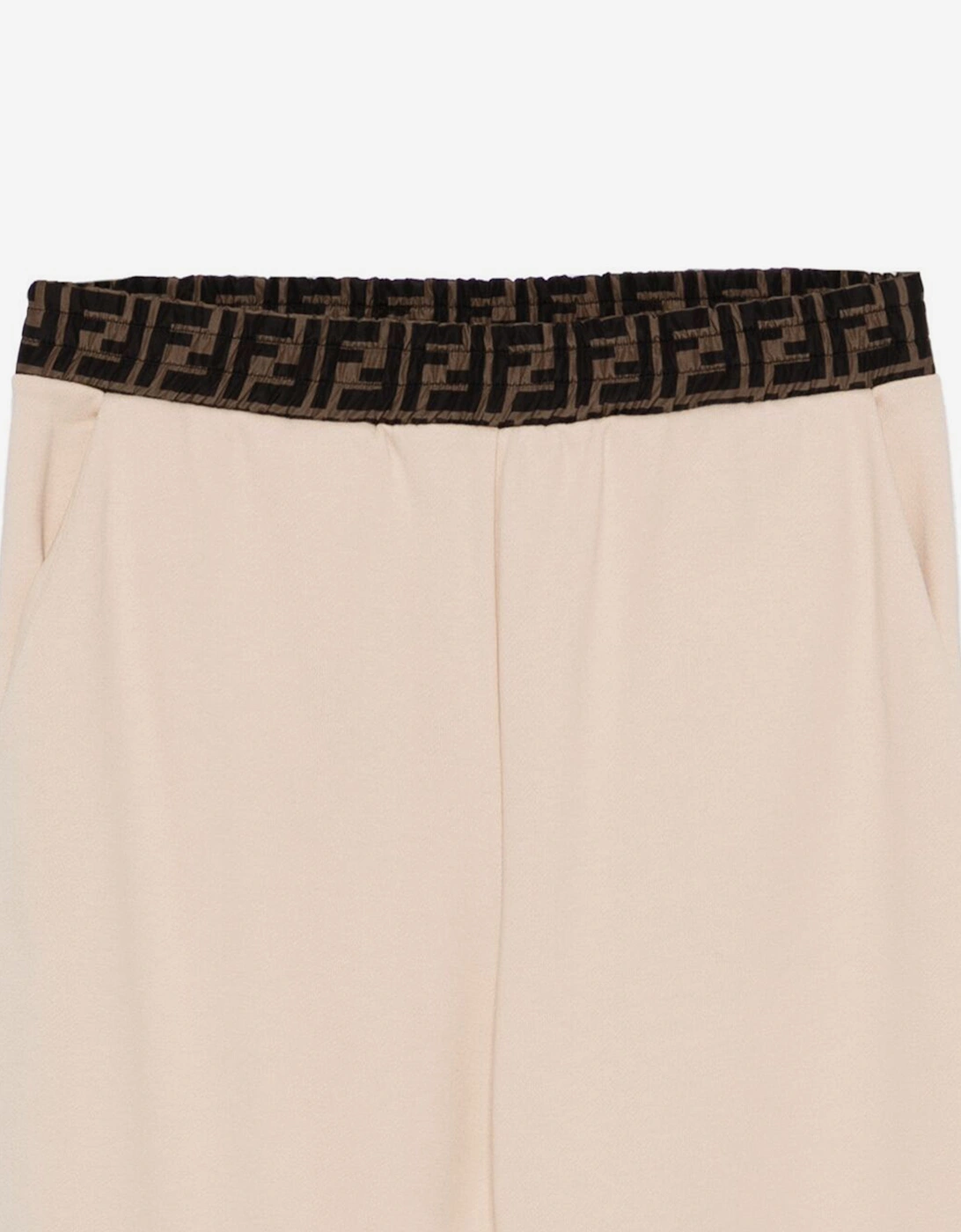Kid FF Logo Joggers in Beige