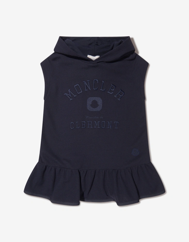 Enfant Girls Sleeveless Hooded Dress in Navy