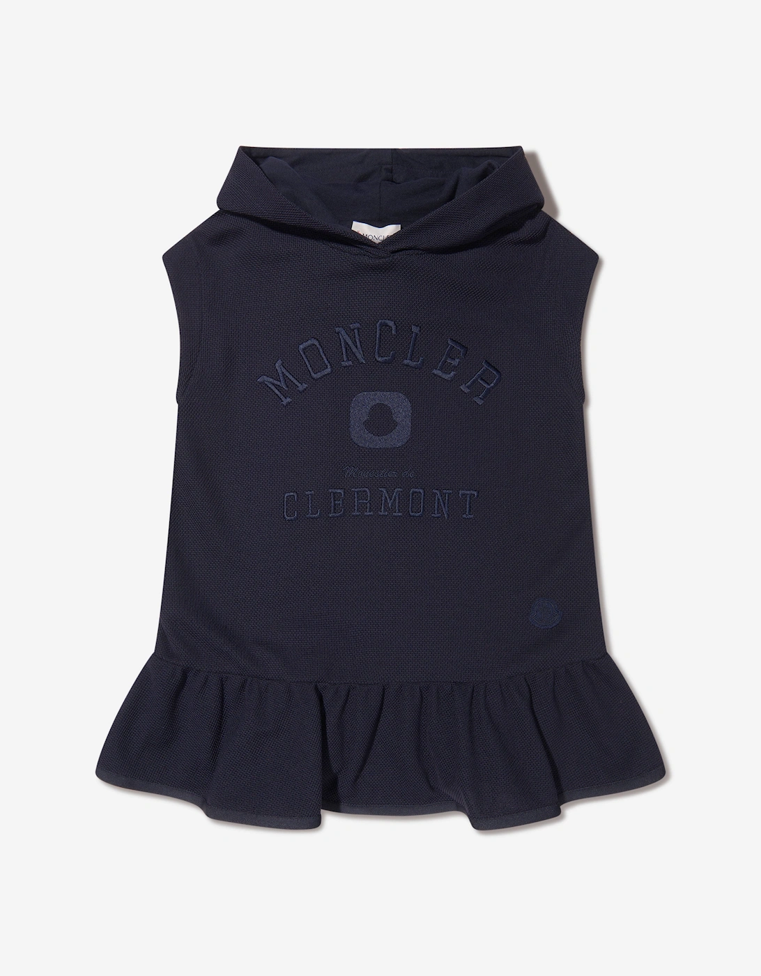 Enfant Girls Sleeveless Hooded Dress in Navy, 5 of 4
