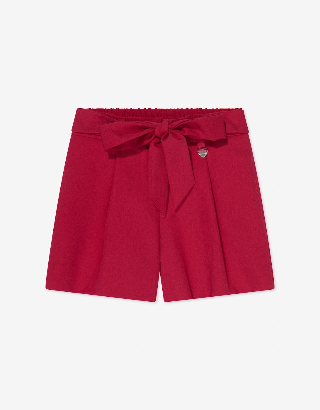 Girls Sash Belt Shorts in Red, 5 of 4