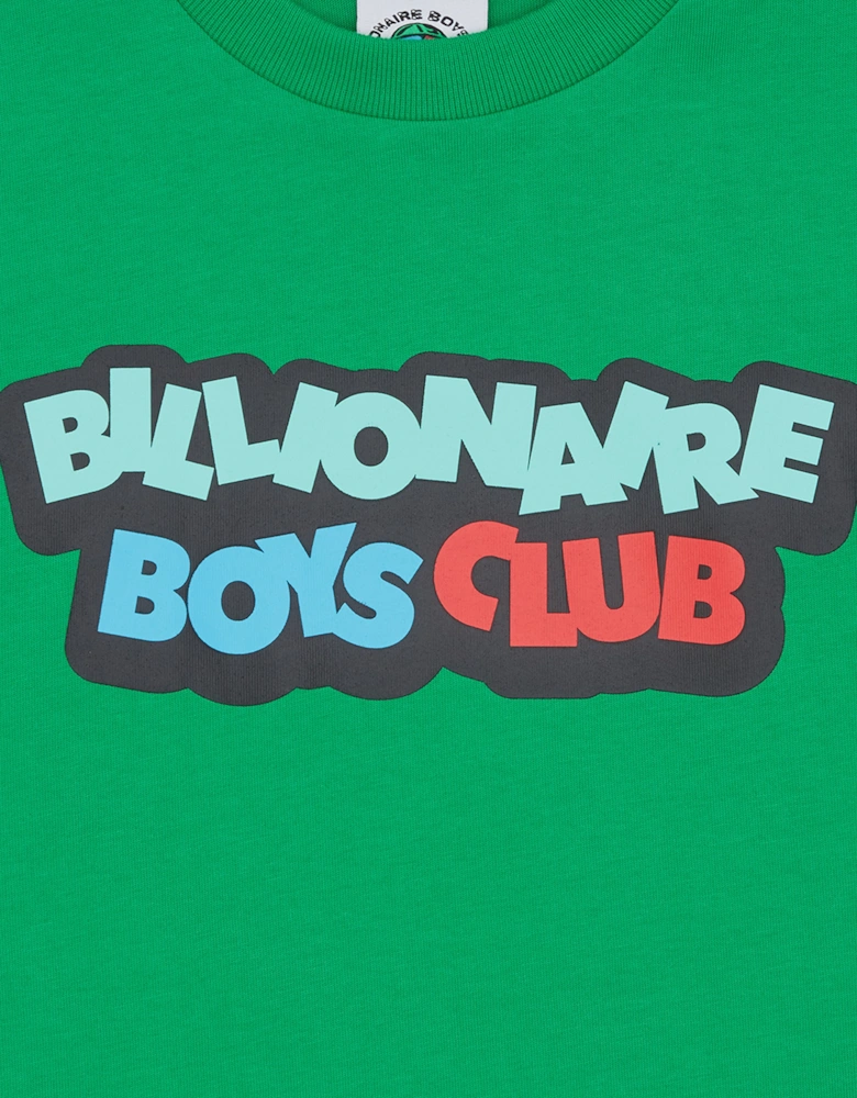 Boys Jumble Logo T-Shirt in Green