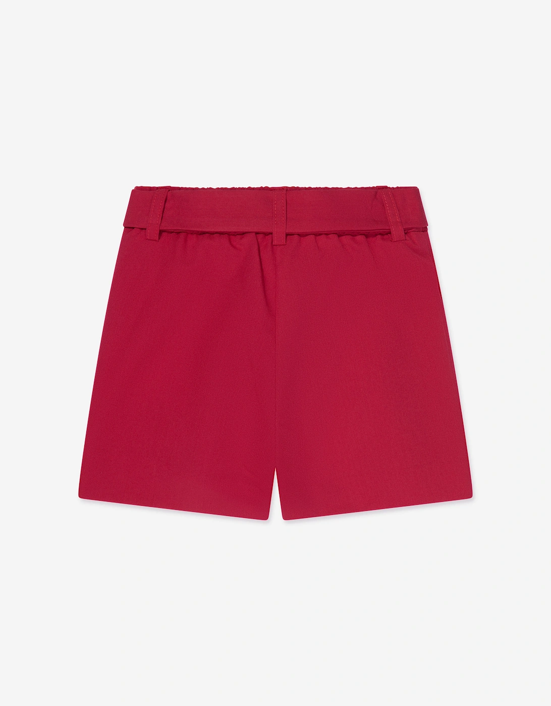 Girls Sash Belt Shorts in Red