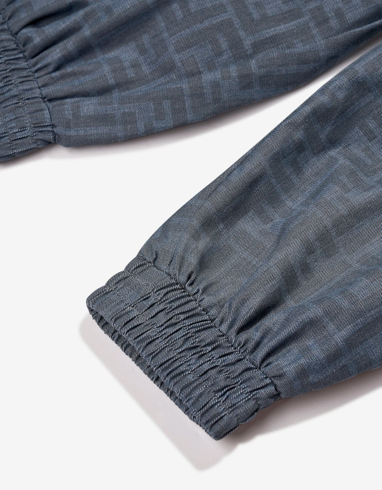 Boys Chambray FF Logo Joggers in Blue