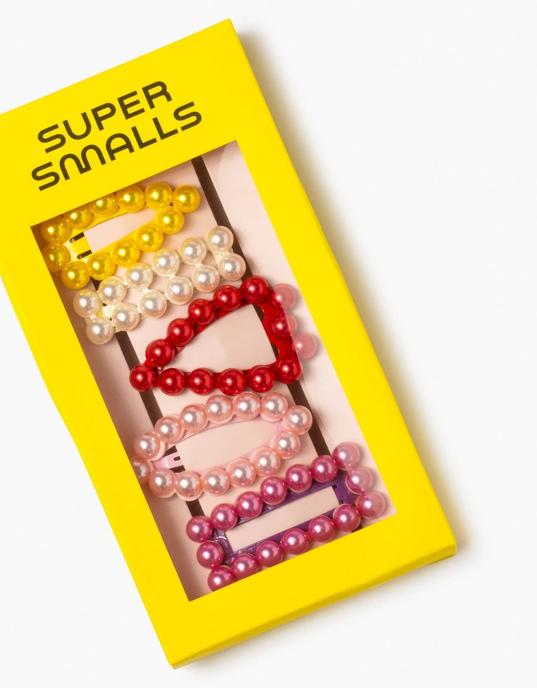 Girls Chit Chat Pearl Snap Clips in Multicolour