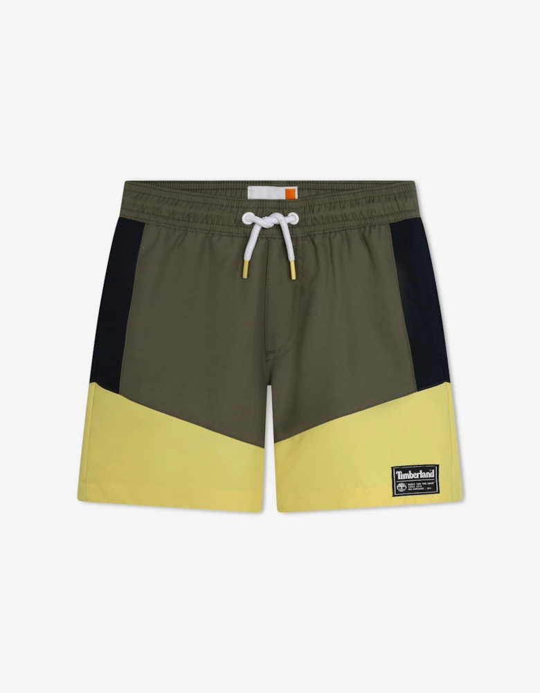 Boys Quick Dry Swim Shorts in Green