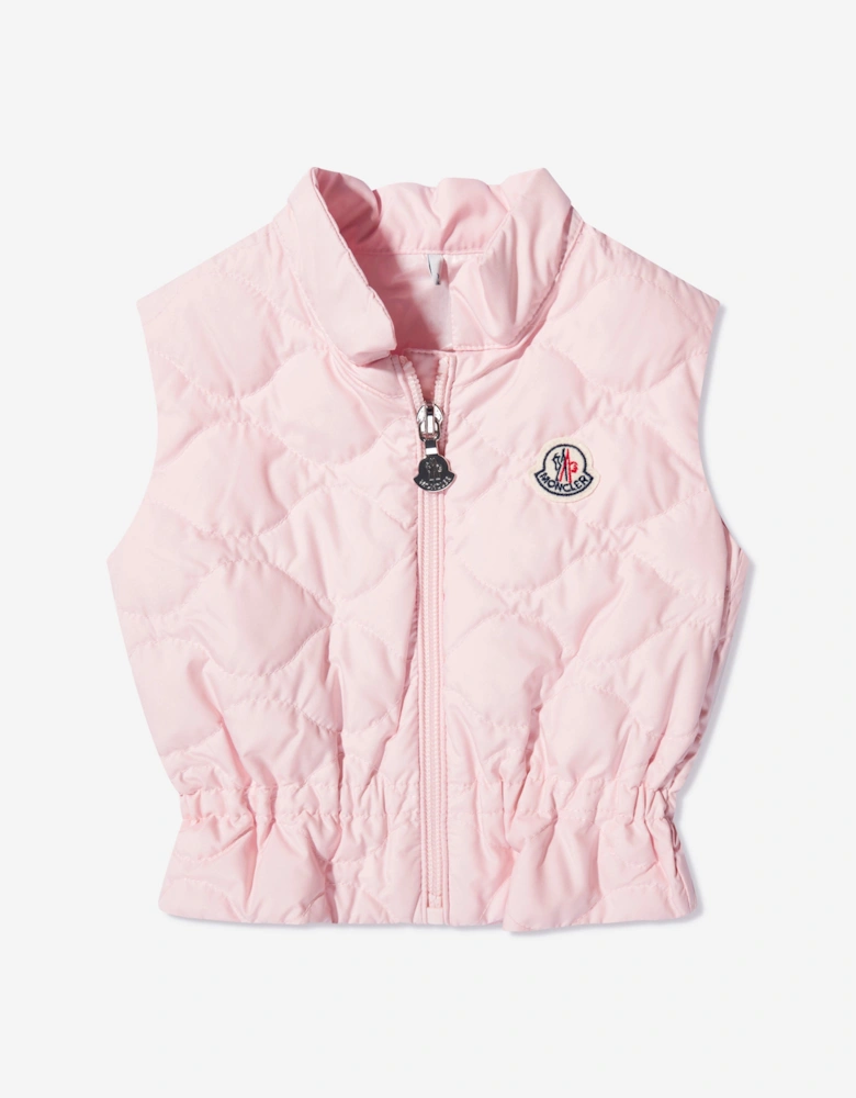 Enfant Baby Girls Down Padded Ambertine Gilet in Pink