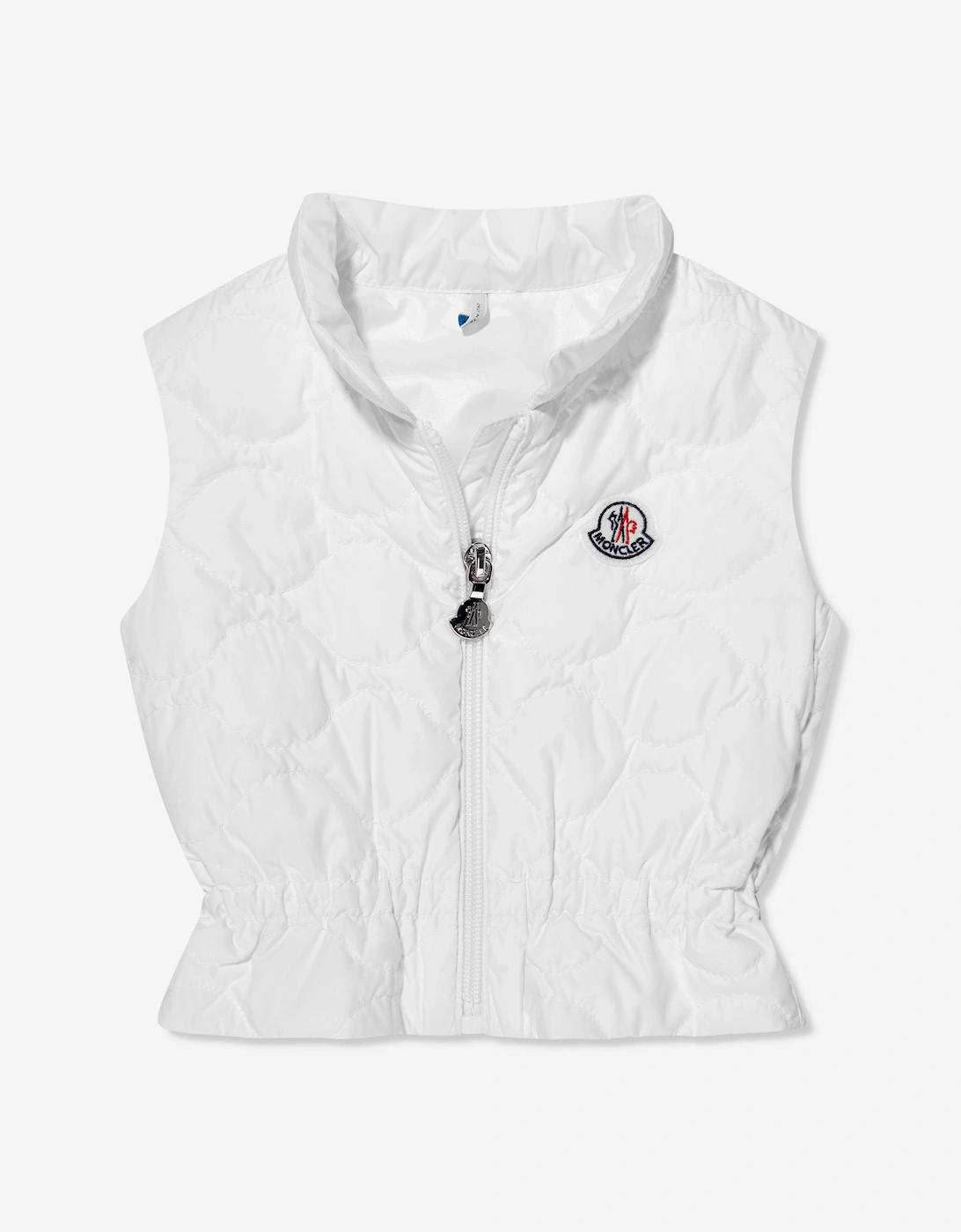 Enfant Baby Girls Down Padded Ambertine Gilet in White, 5 of 4