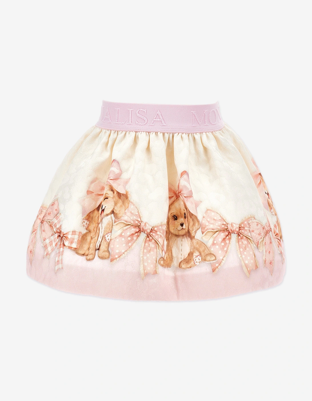 Baby Girls Quilted Puppy Skirt in Ivory, 5 of 4