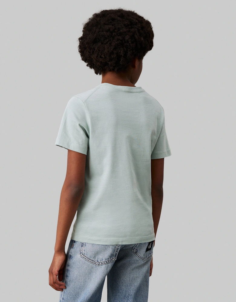 Kids Chest Monogram T-Shirt in Green