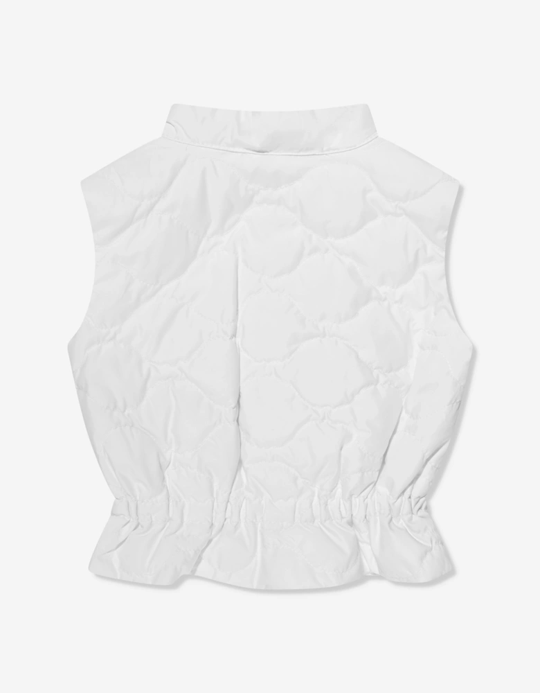 Enfant Baby Girls Down Padded Ambertine Gilet in White