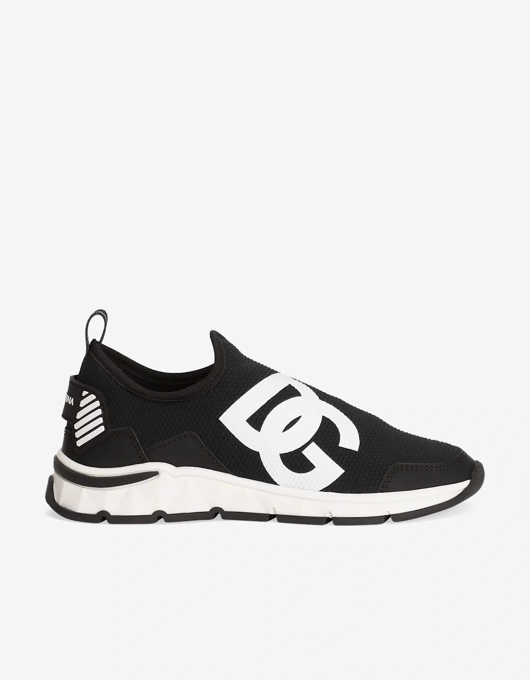 Boys DG Logo Slip On Trainers in Black, 5 of 4