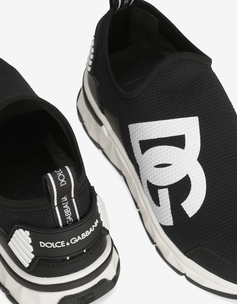 Boys DG Logo Slip On Trainers in Black