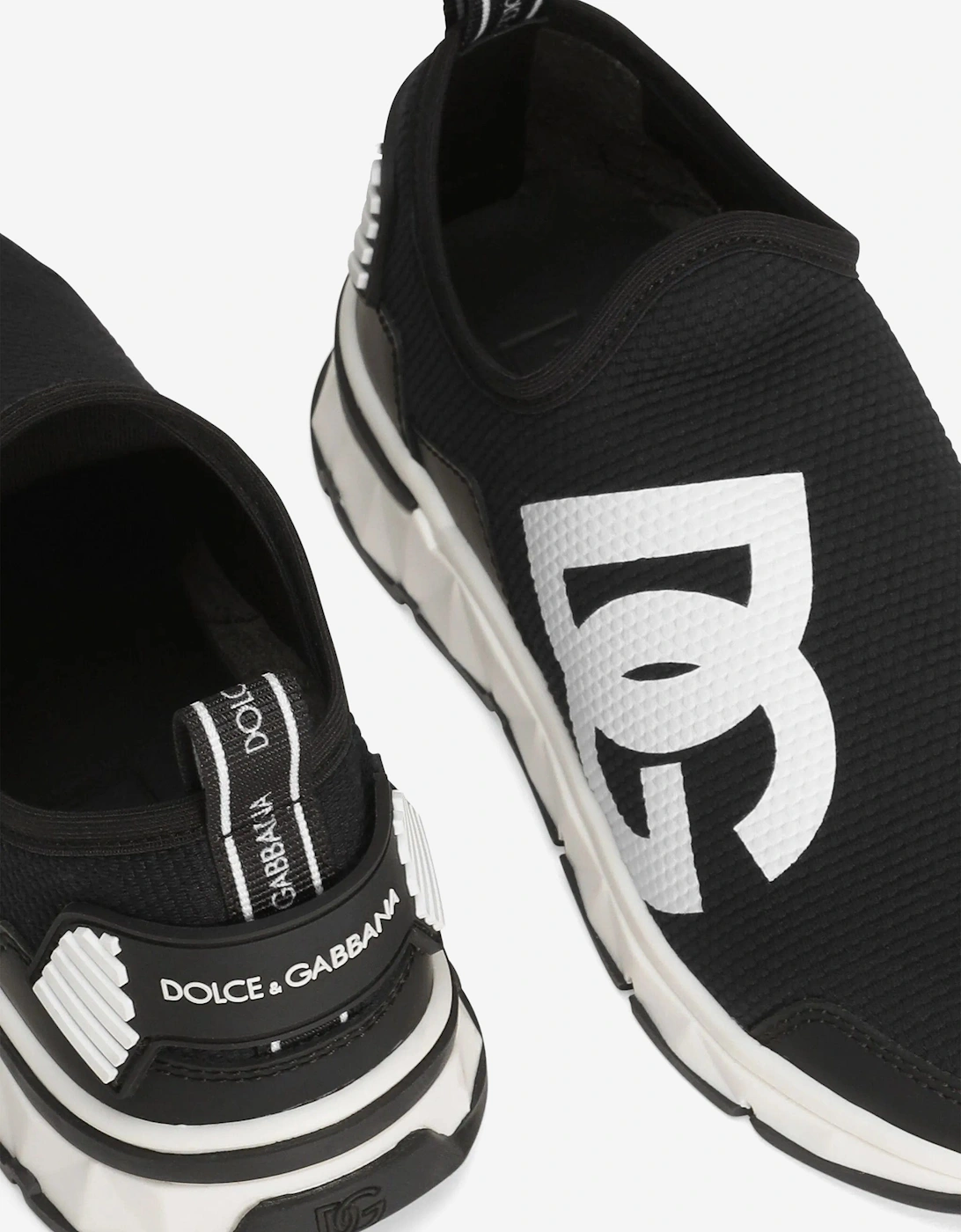 Boys DG Logo Slip On Trainers in Black