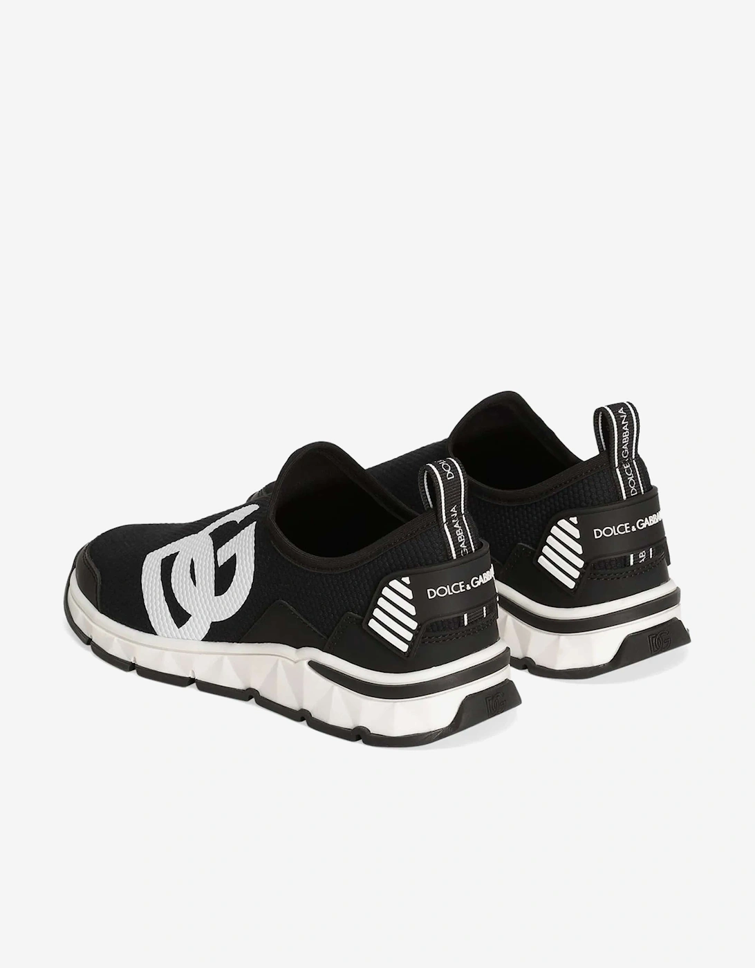 Boys DG Logo Slip On Trainers in Black