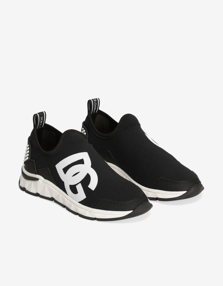 Boys DG Logo Slip On Trainers in Black