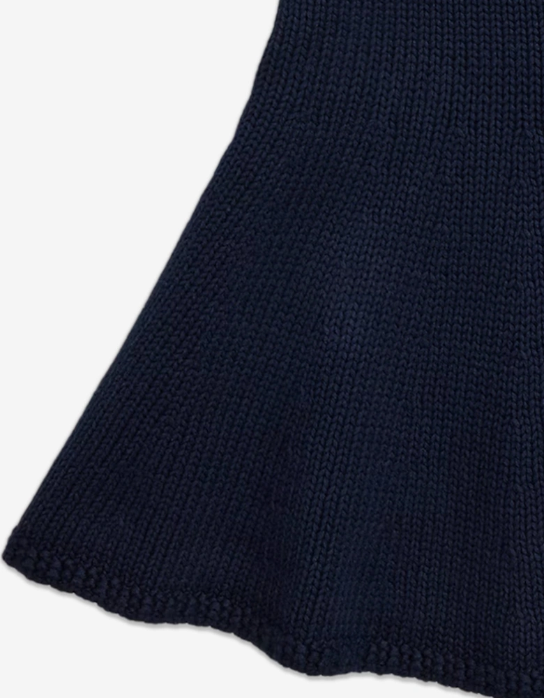 Girls Cotton Flag Dress in Navy
