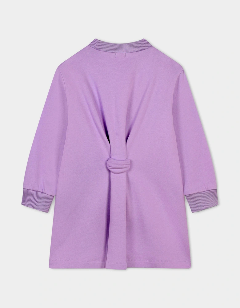 Billieblush Girls Rainbow Flower Sweater Dress in Purple