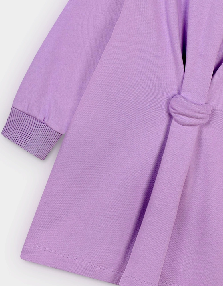 Billieblush Girls Rainbow Flower Sweater Dress in Purple