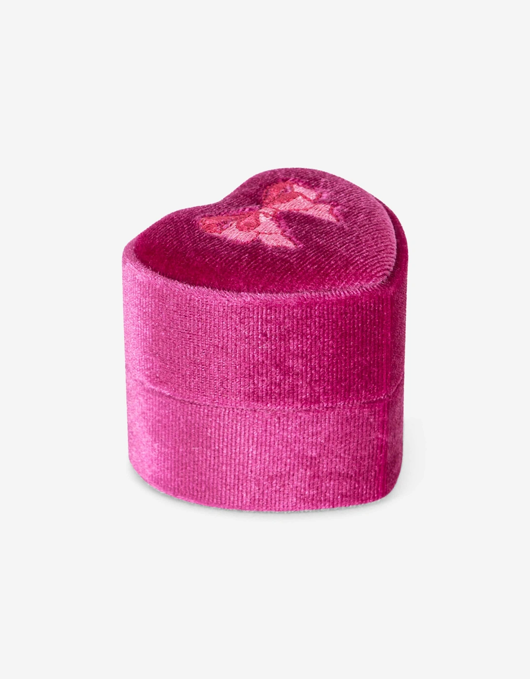 Girls Velvet Jewellery Box with Necklace in Pink (6cm)