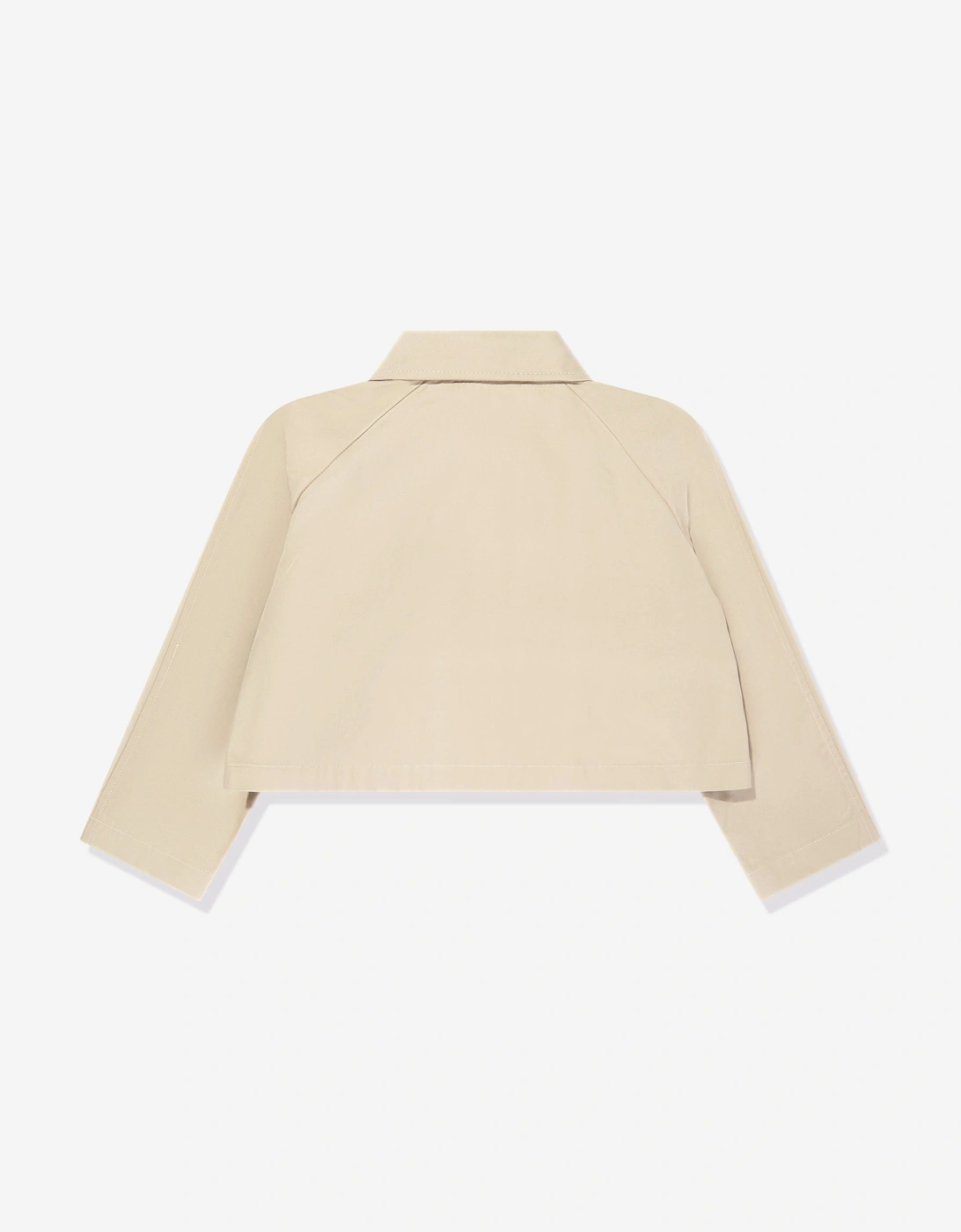 Girls Gabardine Logo Jacket in Beige