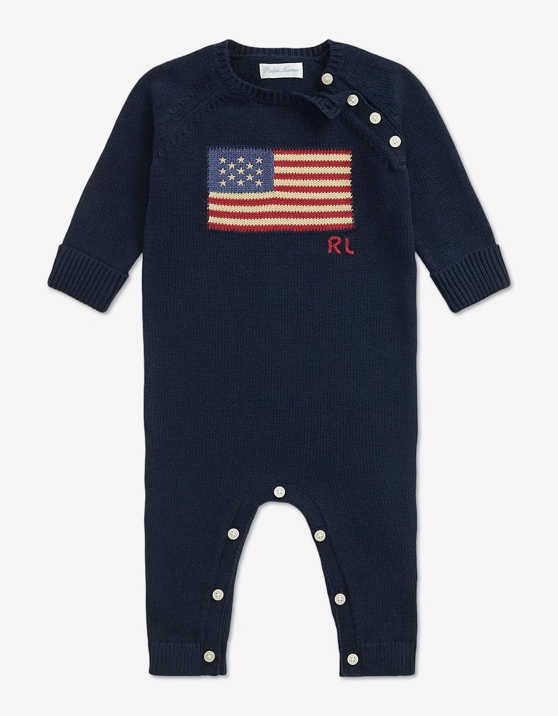 Baby Boys USA Flag Romper in Navy, 5 of 4