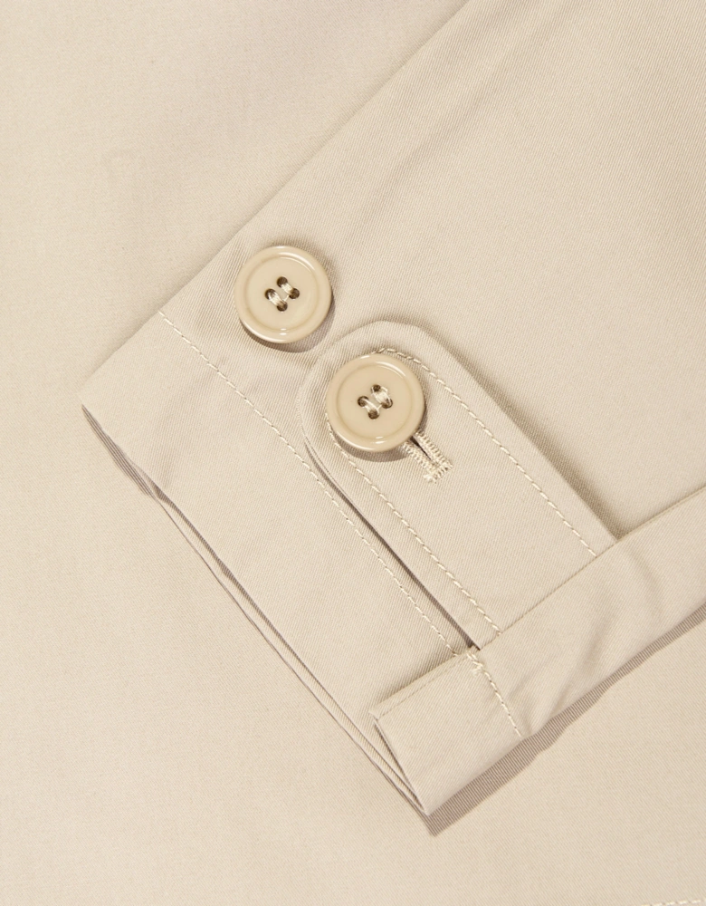 Girls Gabardine Logo Jacket in Beige