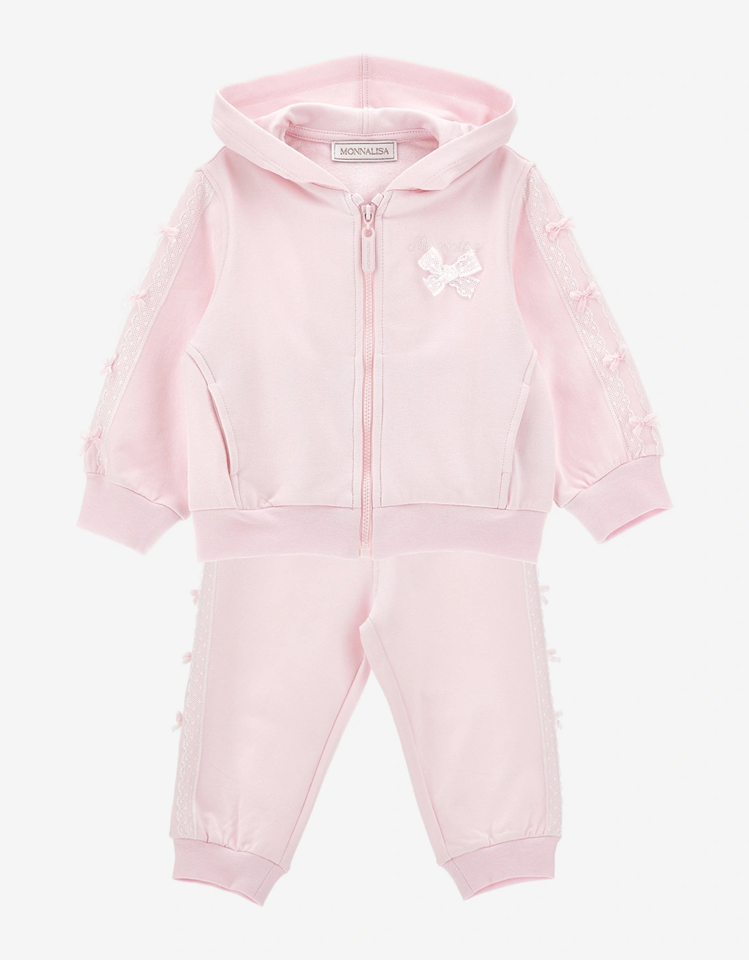 Baby Girls Bow Tracksuit in Pink, 5 of 4