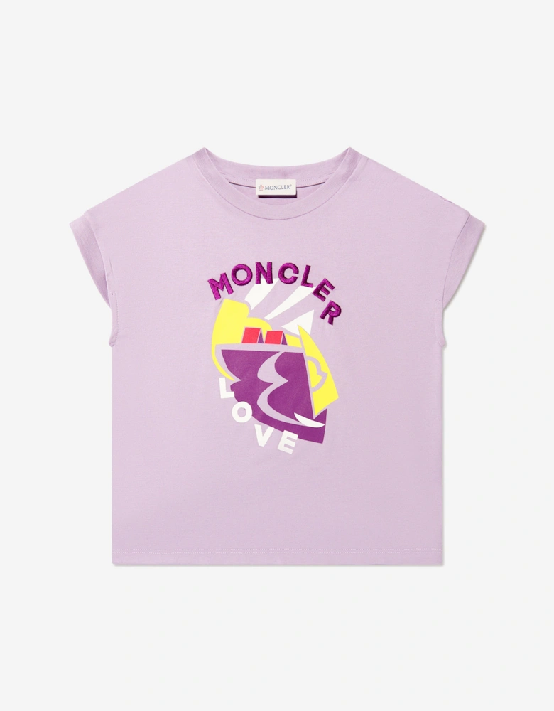Enfant Girls Logo Graphic T-Shirt in Lilac