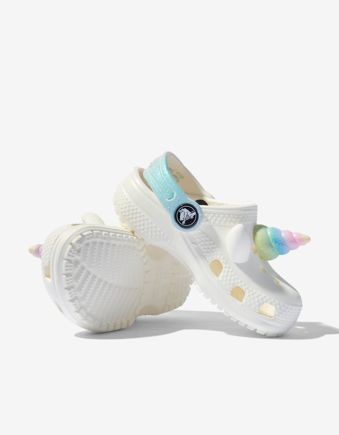 Girls Classic I Am Rainbow Unicorn Clog in White