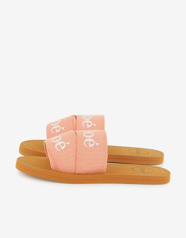 Girls Logo Sliders in Pink