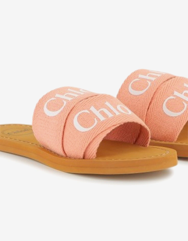 Girls Logo Sliders in Pink