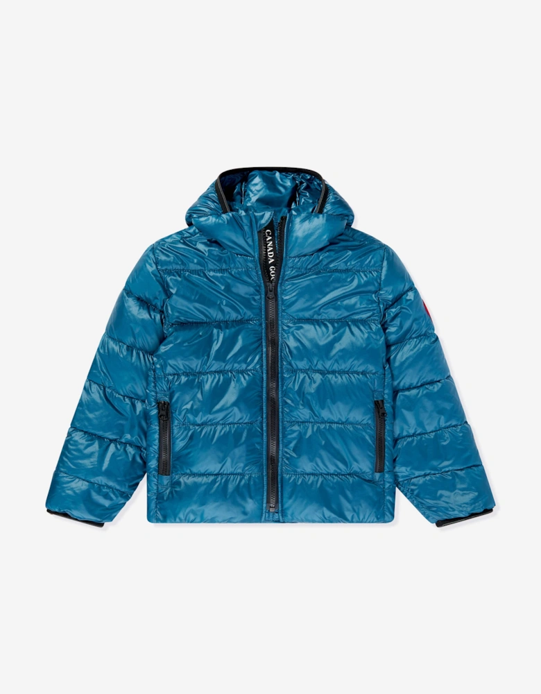 Boys Crofton Down Hooded Jacket in Blue