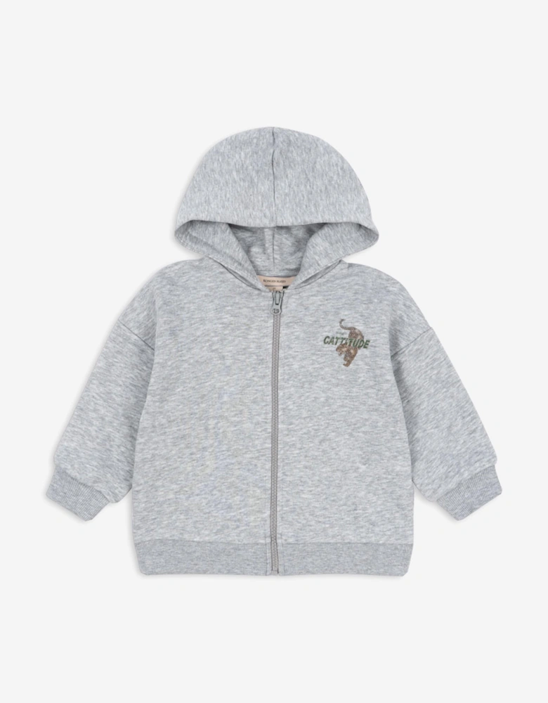 Kids Lou Zip Up Top in Grey