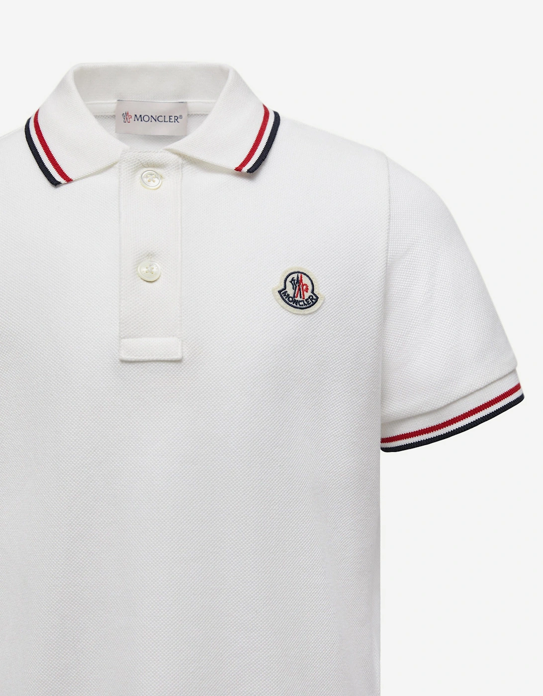 Boys Logo Polo Shirt in Ivory
