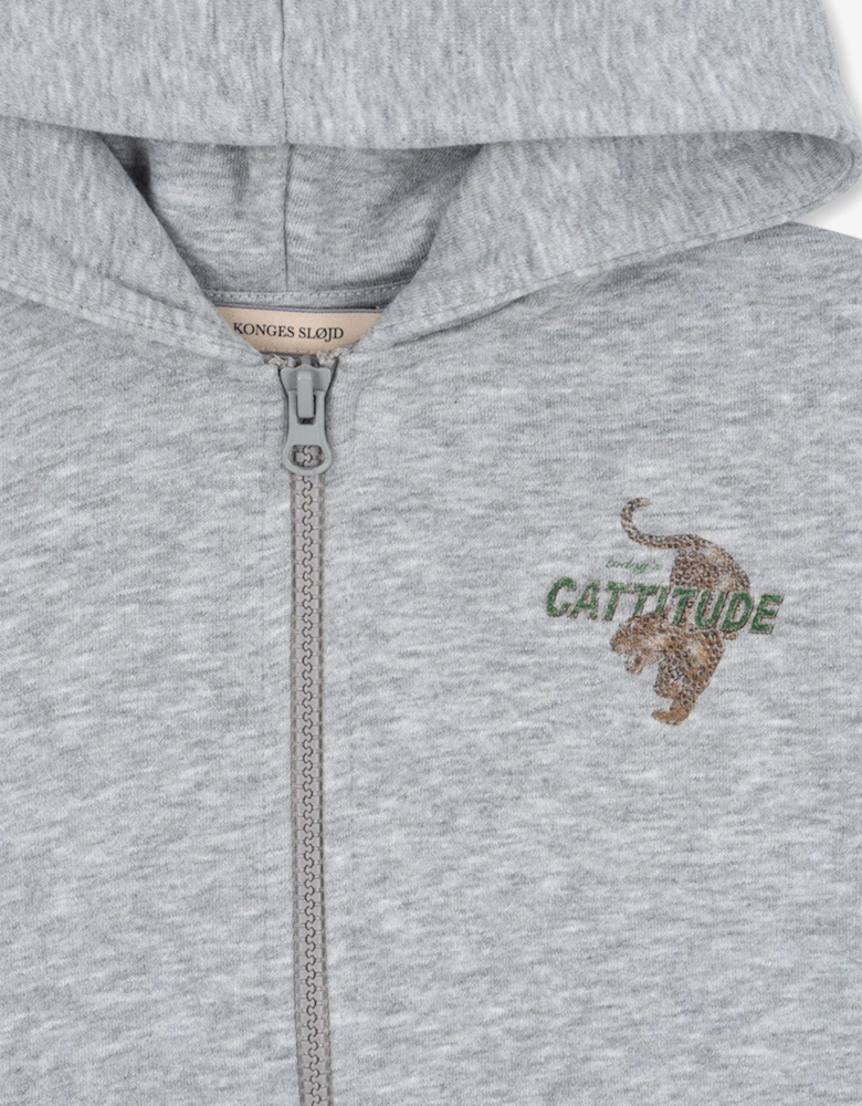 Kids Lou Zip Up Top in Grey
