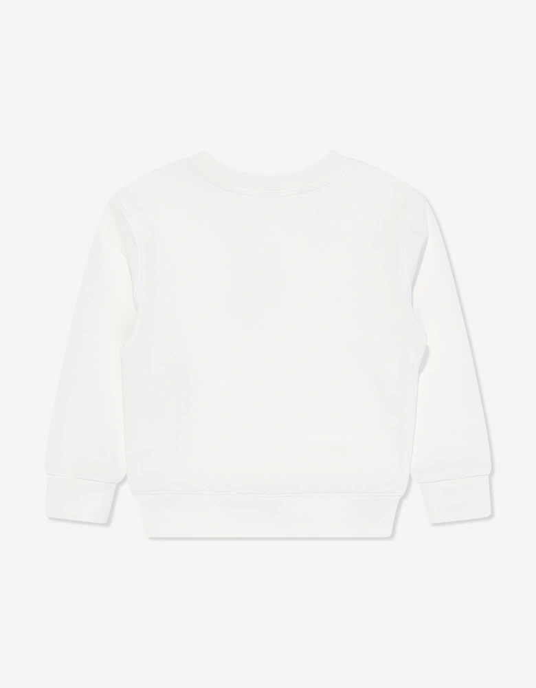 Boys Polo Sweatshirt in White