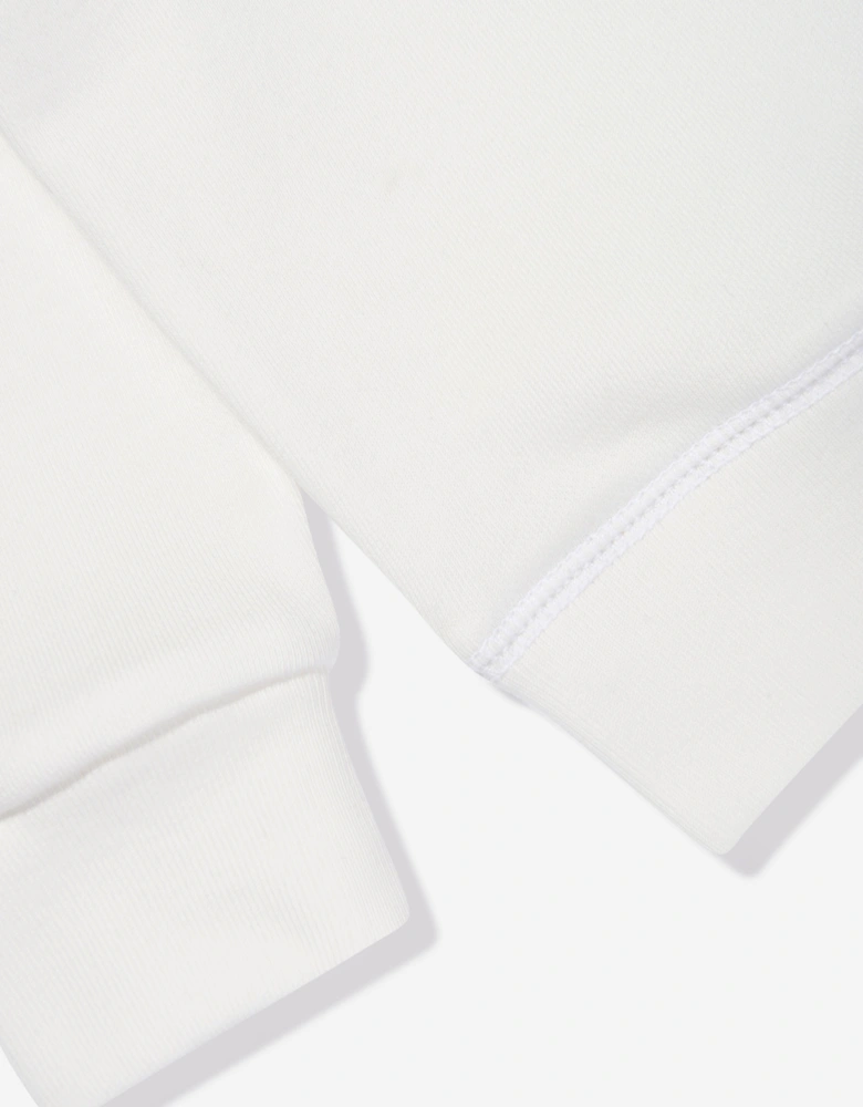 Boys Polo Sweatshirt in White