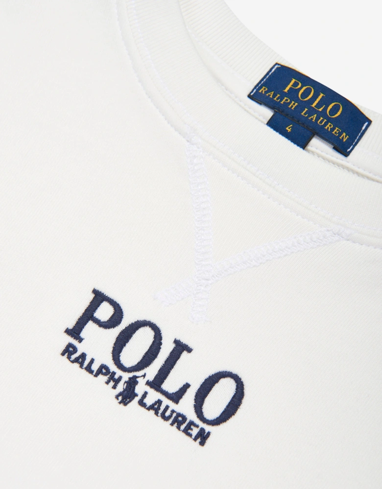 Boys Polo Sweatshirt in White