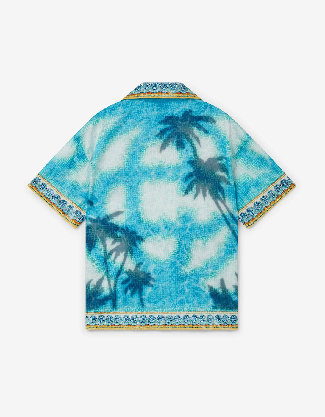 Boys Caustics Emblem Cuban Collar Shirt in Blue