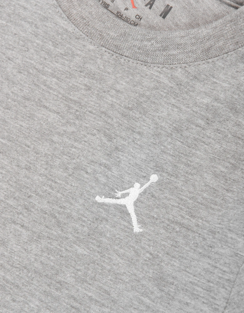 Jordan Boys Jumpman Air Embroidered T-Shirt in Grey