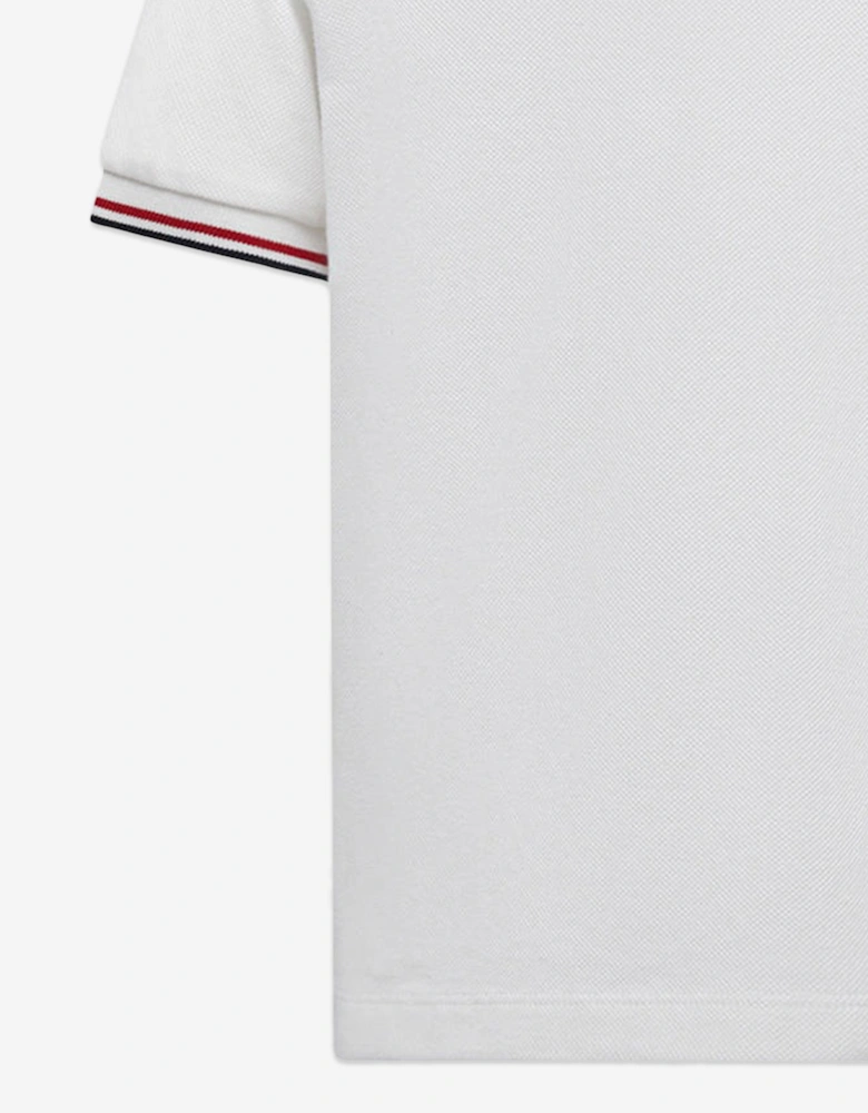 Boys Logo Polo Shirt in Ivory