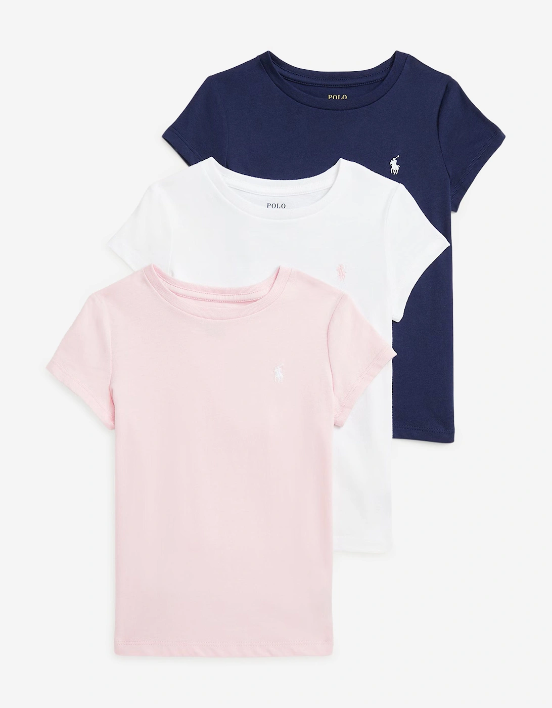 Girls Jersey T-Shirt Set in Multicolour, 4 of 3