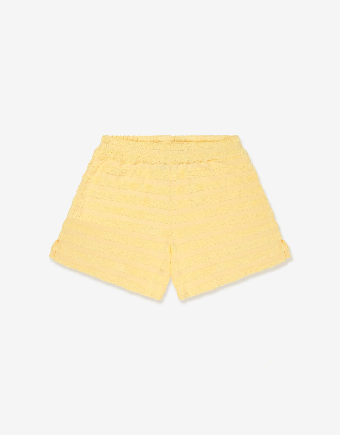 Girls Striped Logo Shorts in Yellow, 5 of 4