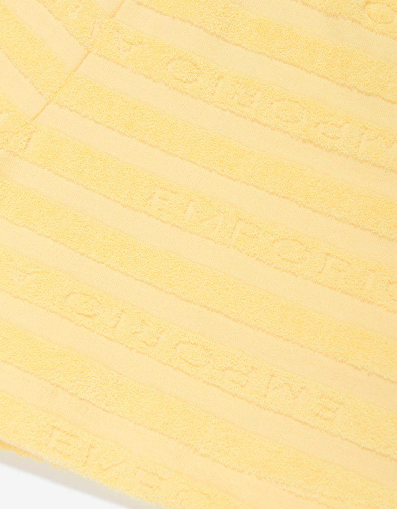 Girls Striped Logo Shorts in Yellow
