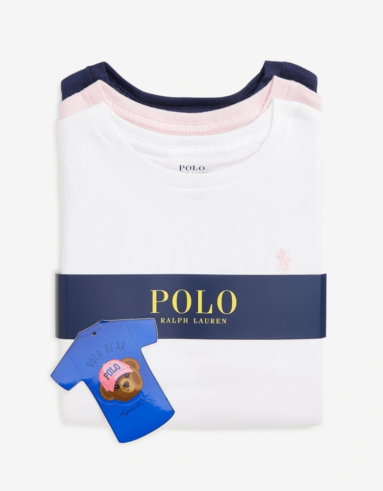 Girls Jersey T-Shirt Set in Multicolour