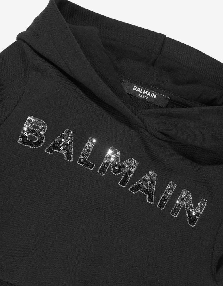 Girls Logo Hoodie in Black