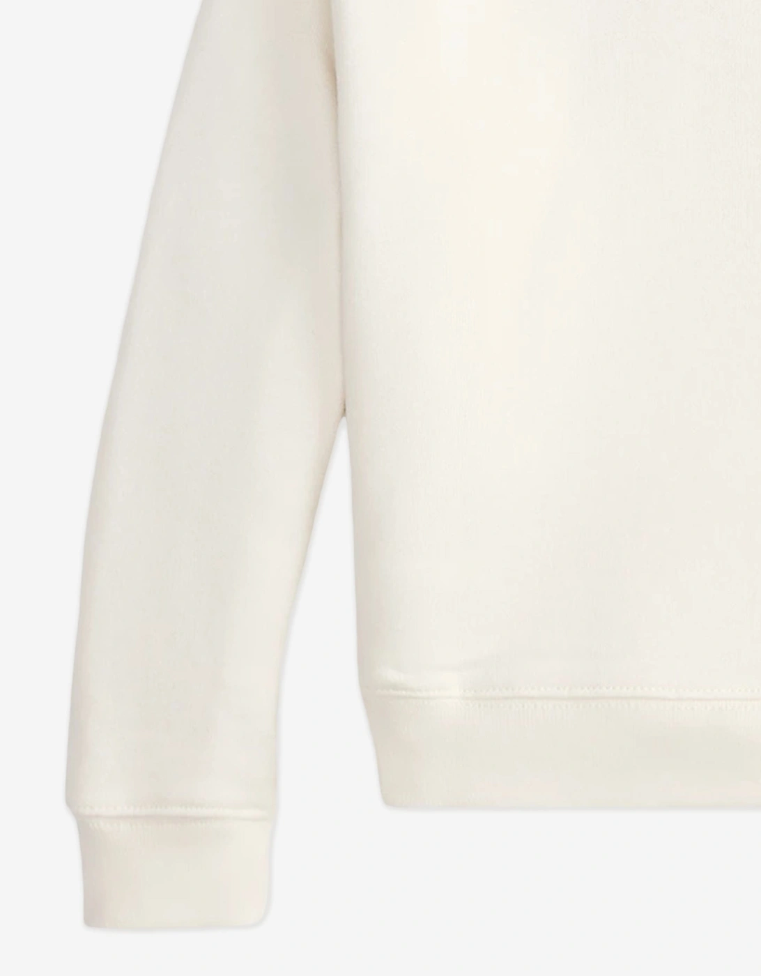 Girls Collared Sweatshirt in Ivory